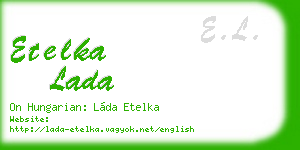 etelka lada business card