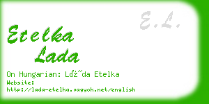 etelka lada business card